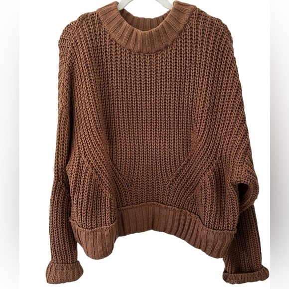 moon & madison Sweaters - moon & madison Chunky Knit Sweater in Brown